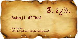 Babaji Ábel névjegykártya